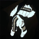 Women 2 Piece Outfits | Top + Skinny Pants | Hip Hop Hoodies | Reflective Hoodies | 2 Piece Set|