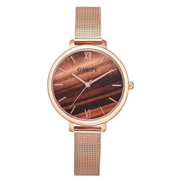 Rose Gold Water Drill Bracelet Watch | Casual Quartz Wristwatches |